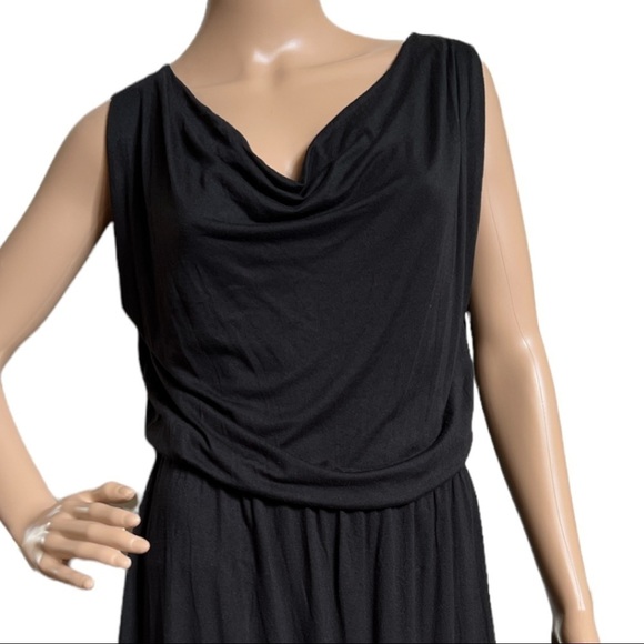 GAP DESIGNED & CRAFTED WOMEN’S SLEEVELESS DRAPE BLACK MINI DRESS SIZE‎ M - Picture 5 of 11